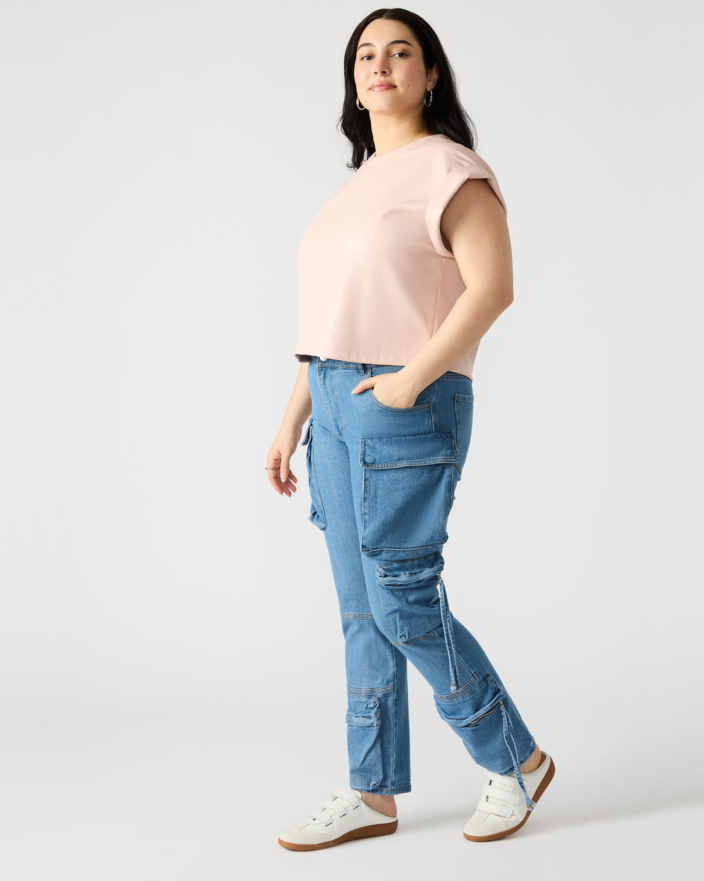 SKINNY DUO Denim Women's Skinny Cargo Pants | Steve Madden on Sale