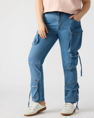 SKINNY DUO Denim Women's Skinny Cargo Pants | Steve Madden on Sale