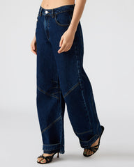 TRE Dark Denim Barrel Women's Jean | Steve Madden online