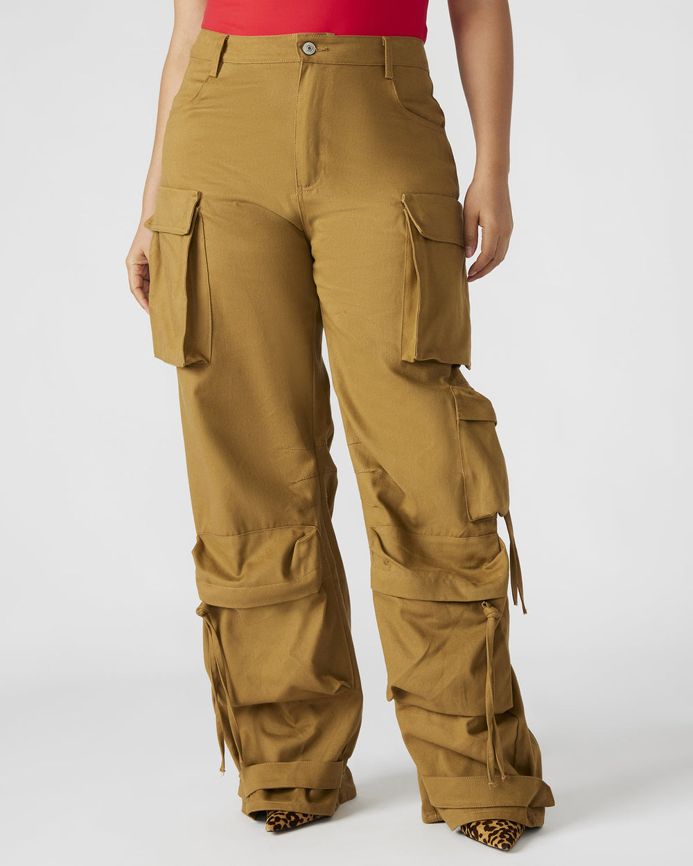 DUO Khaki Women's Utility Cargo Pants | Steve Madden US