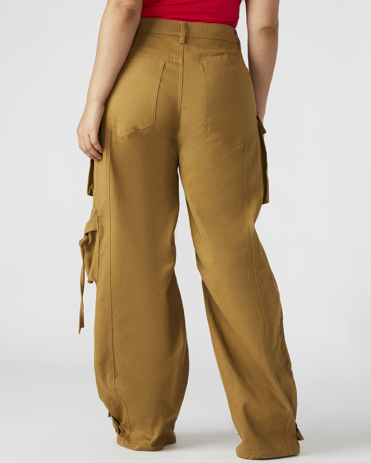 DUO Khaki Women's Utility Cargo Pants | Steve Madden US