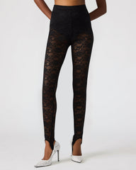 SANDRINE Black Lace Mesh Women's Pant | Steve Madden outlet