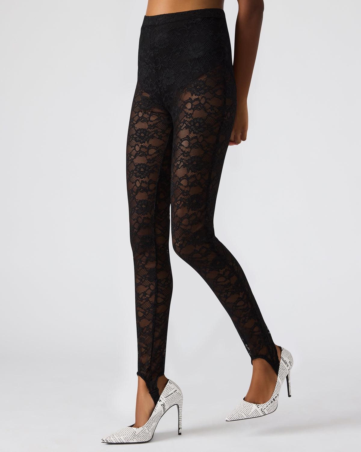 SANDRINE Black Lace Mesh Women's Pant | Steve Madden outlet
