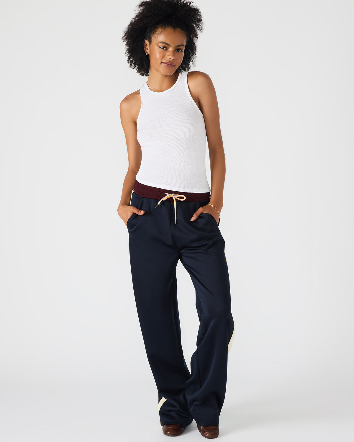 DAISY Midnight Athletic Tie-Front Matching Set Women's Pants | Steve Madden for Sale