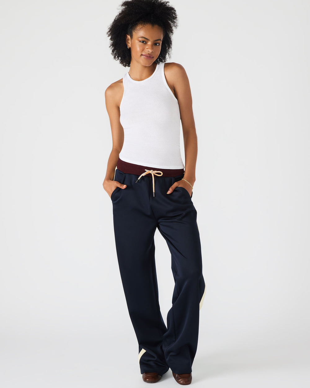 DAISY Midnight Athletic Tie-Front Matching Set Women's Pants | Steve Madden for Sale