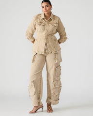 DUO Cafe Au Lait Women's Utility Cargo Pants | Steve Madden discount