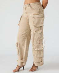 DUO Cafe Au Lait Women's Utility Cargo Pants | Steve Madden discount
