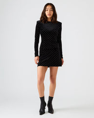 CINDI Black Studded Velvet Rhinestone Embellished Women's Skirt | Steve Madden outlet