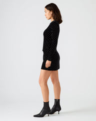 CINDI Black Studded Velvet Rhinestone Embellished Women's Skirt | Steve Madden outlet