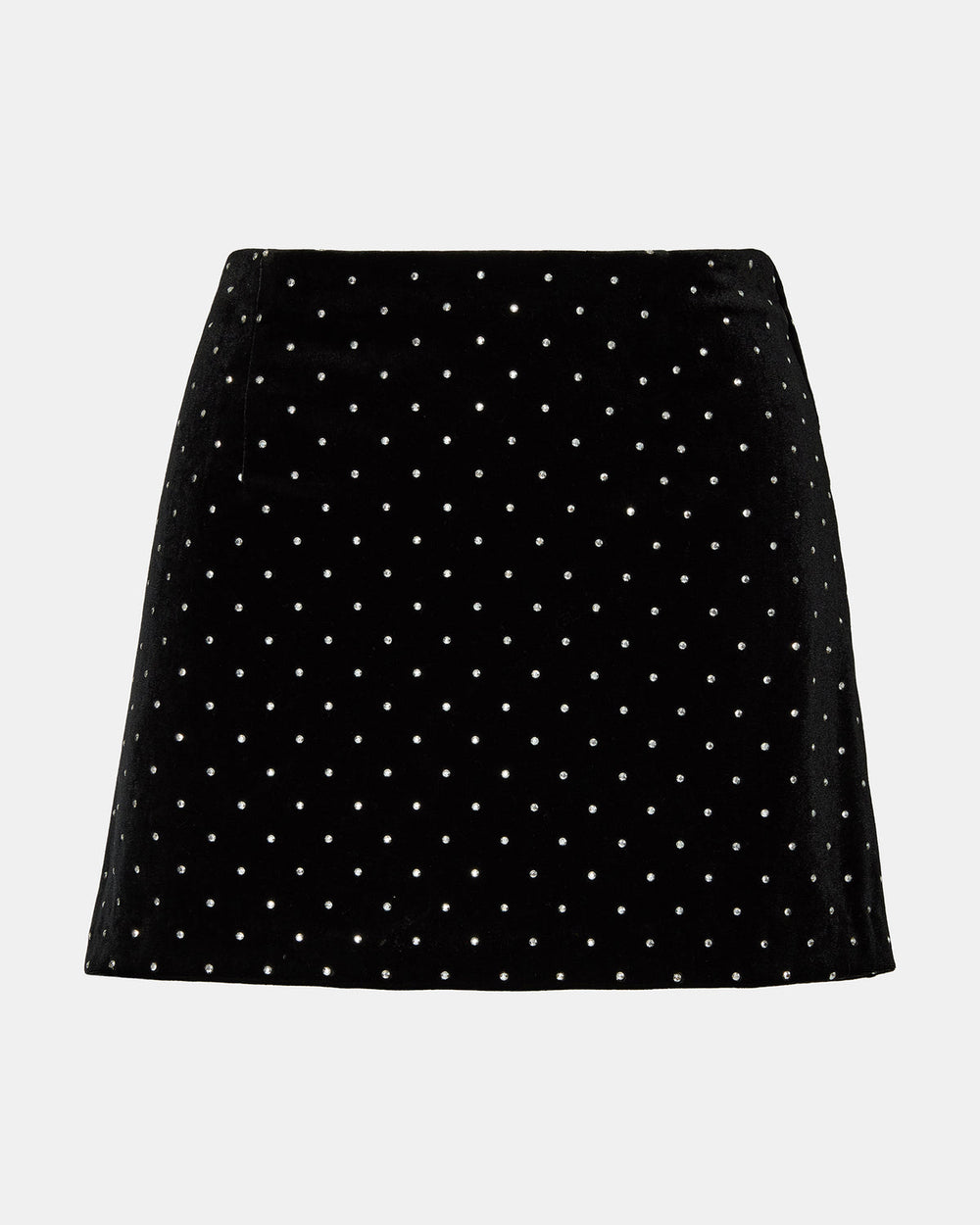 CINDI Black Studded Velvet Rhinestone Embellished Women's Skirt | Steve Madden outlet