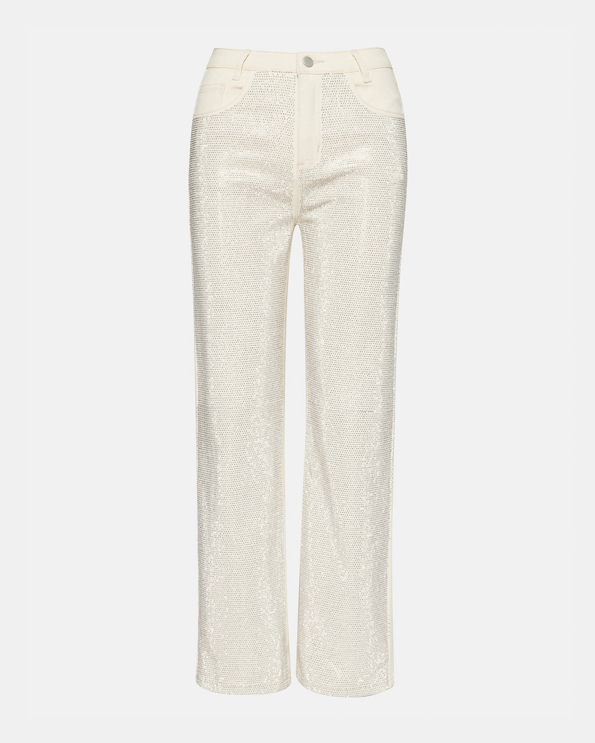 JESSE White Women's Rhinestone Studded Jeans | Steve Madden on Sale