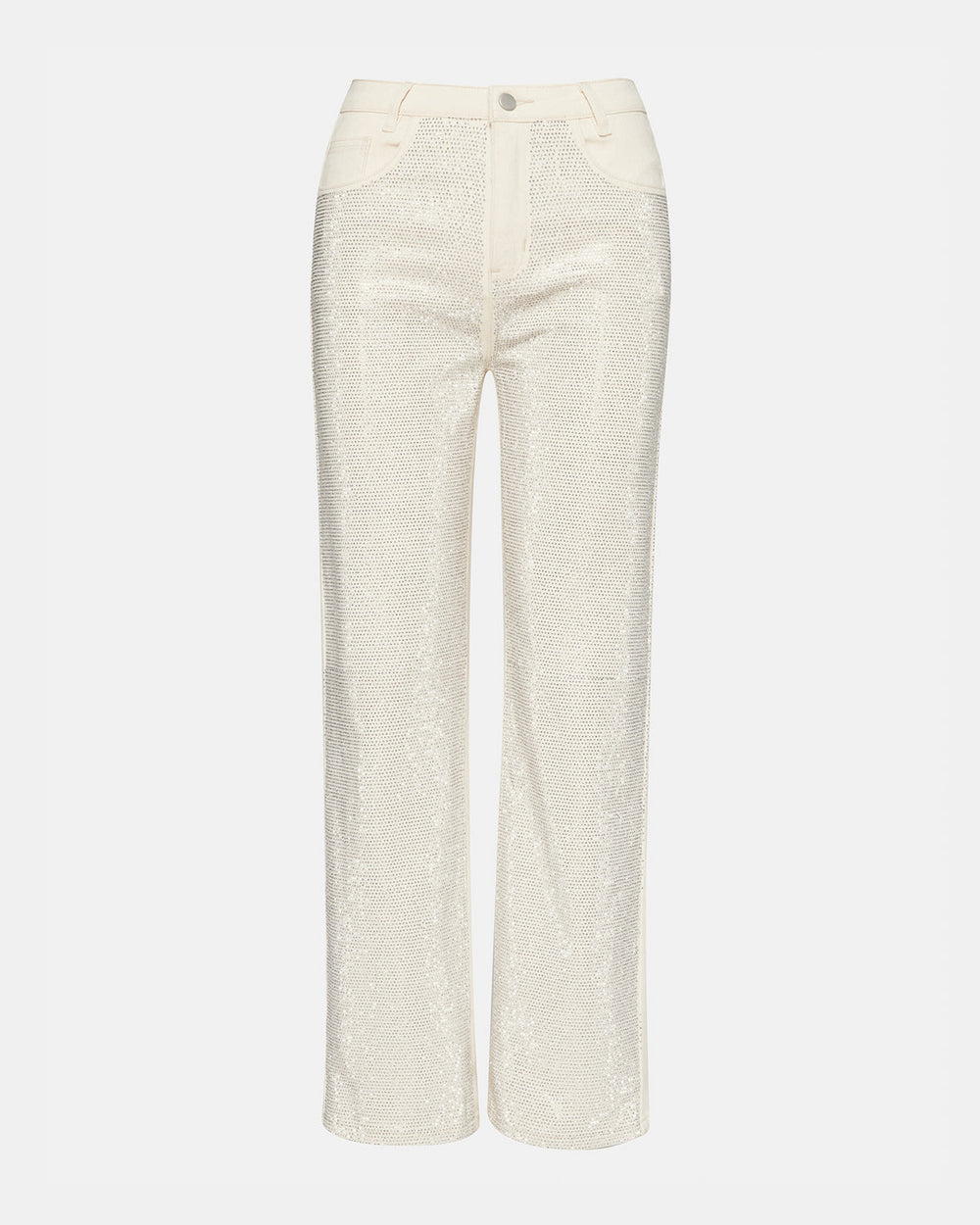 JESSE White Women's Rhinestone Studded Jeans | Steve Madden on Sale