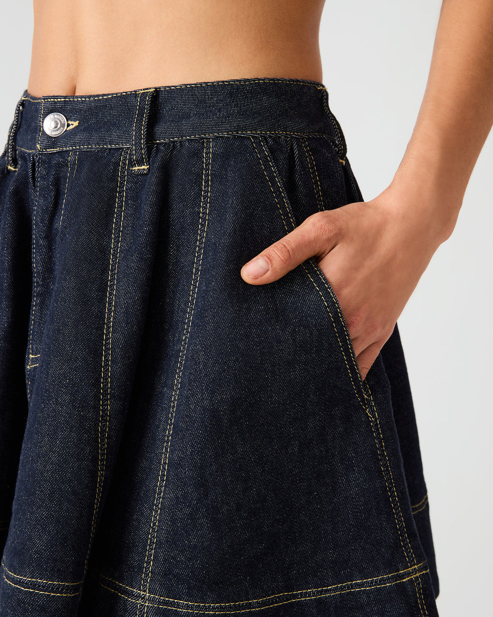 SLOAN Ink Denim Flowy Mini Women's Skirt | Steve Madden near me