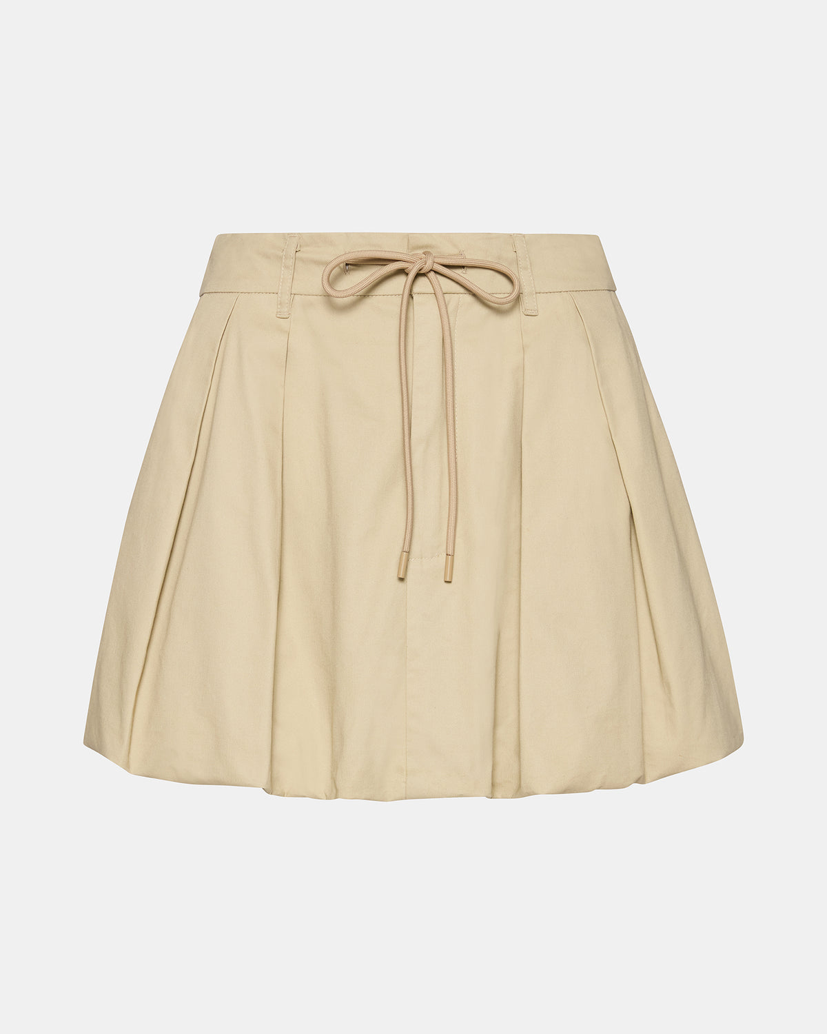 LIVIE Khaki Mini Tie-Front Bubble Women's Skirt | Steve Madden discount