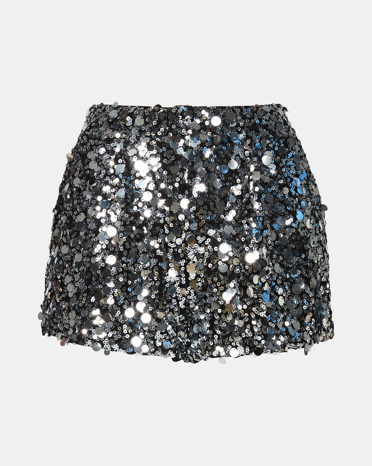 CELESTINE Silver Pull-On Embellished Sequin Women's Shorts | Steve Madden outlet