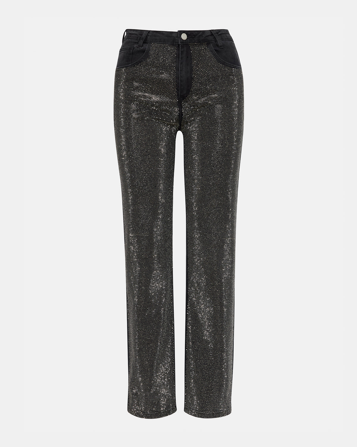 JESSE Black Women's Rhinestone Studded Jeans | Steve Madden Sale