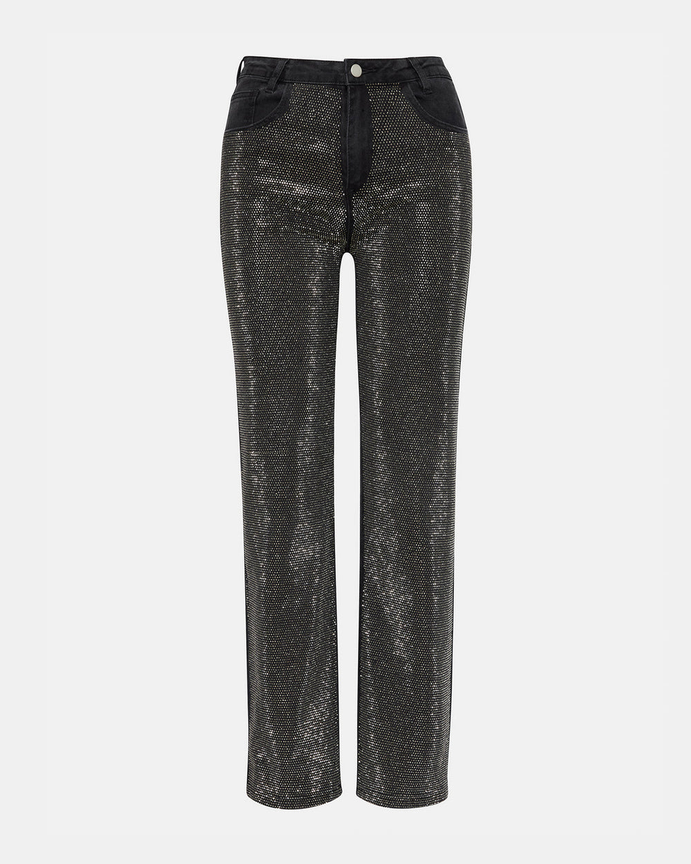 JESSE Black Women's Rhinestone Studded Jeans | Steve Madden Sale