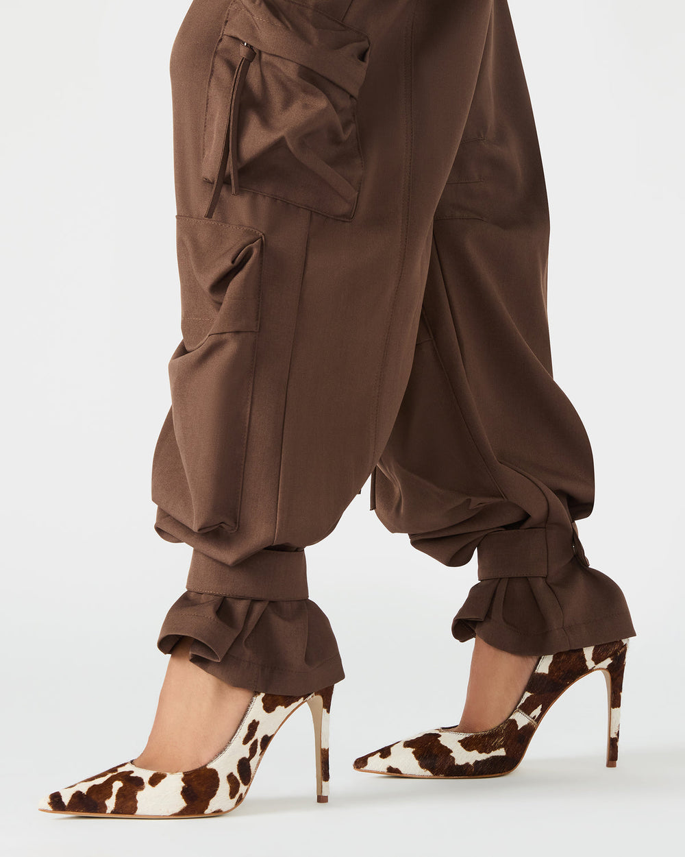 DUO Chocolate Women's Utility Cargo Pants | Steve Madden on Sale