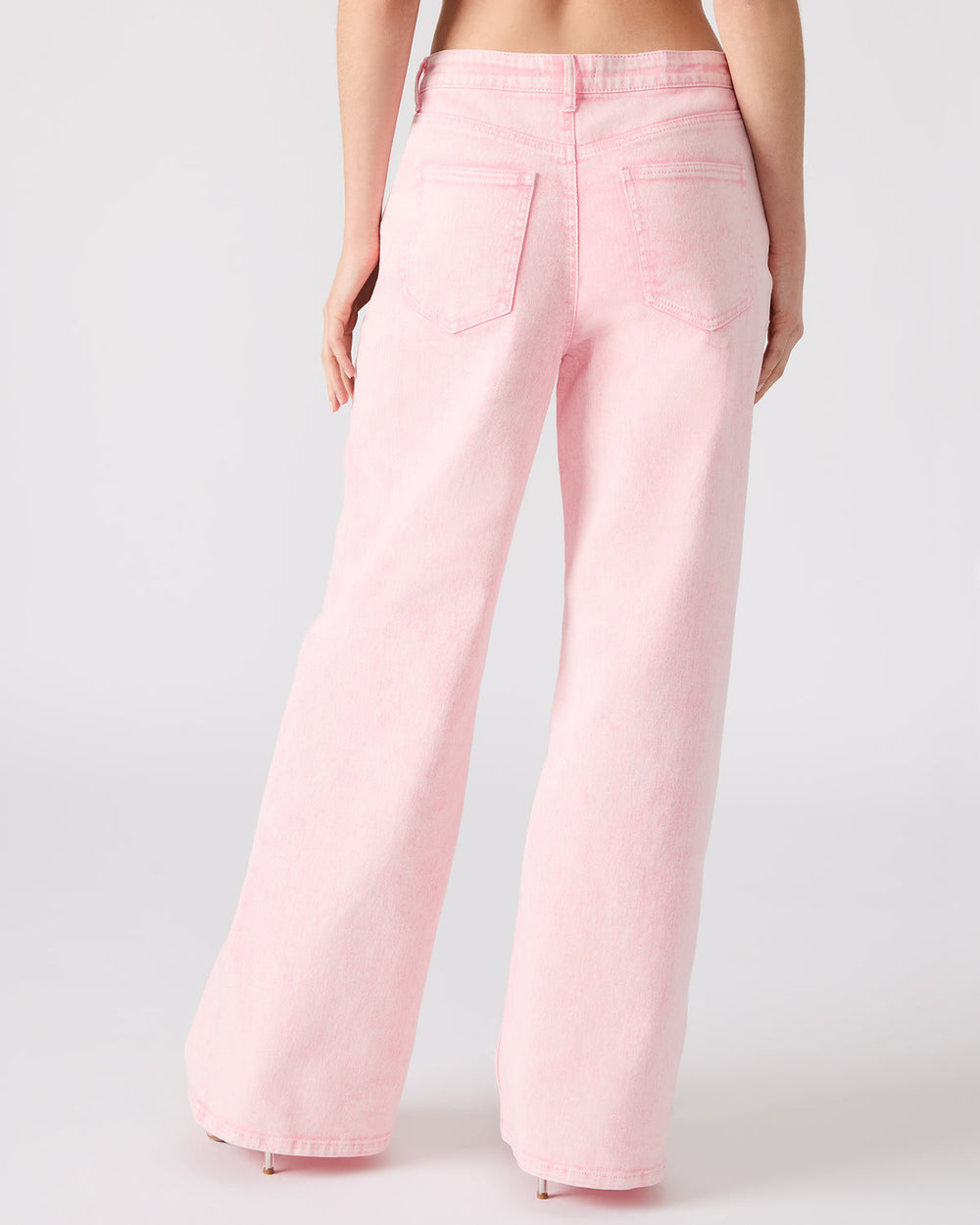 ROZ Pink Wide-Leg Washed Denim Women's Pant | Steve Madden discount