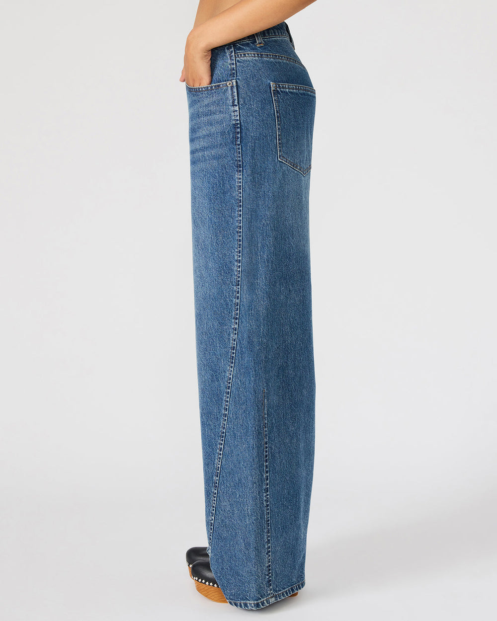 MELLIE Midnight Blue Denim Wide-Leg Women's Jeans | Steve Madden US