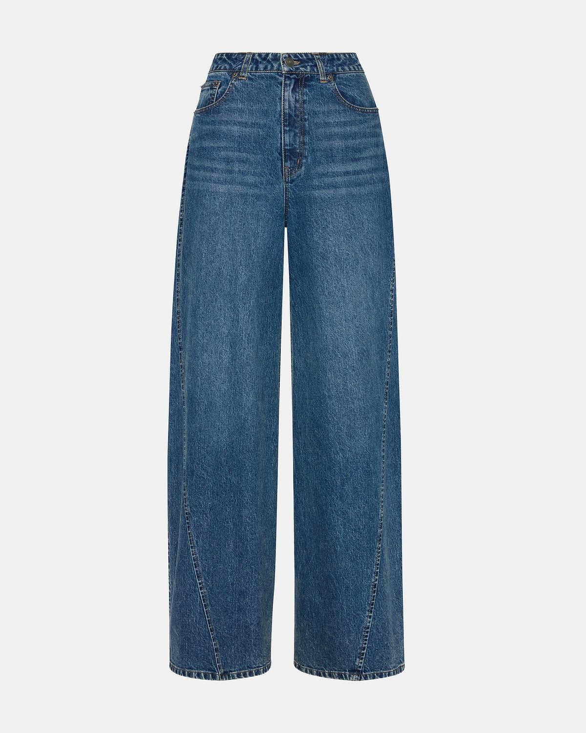 MELLIE Midnight Blue Denim Wide-Leg Women's Jeans | Steve Madden US