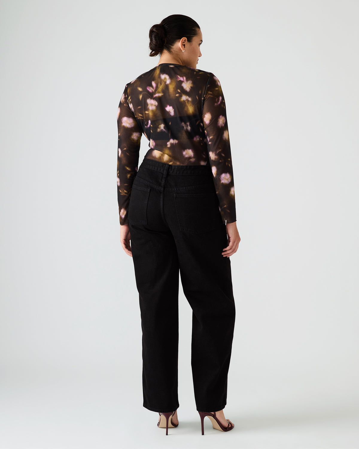 SWIFT Black Wide-Leg Denim Chain Women's Jean | Steve Madden outlet