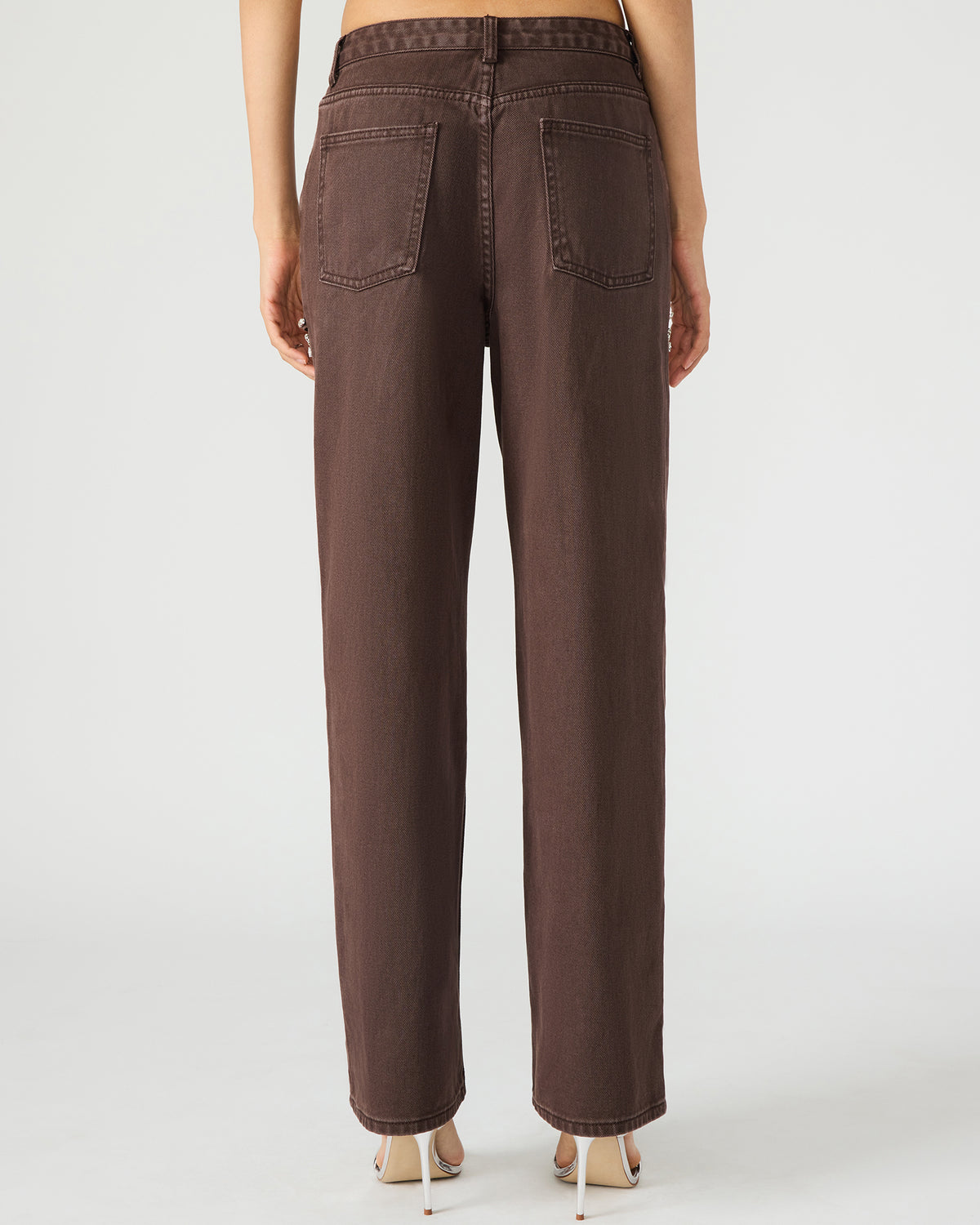 TAYLOR Jean Cocoa Brown Women's Cutout Jeans | Steve Madden Sale