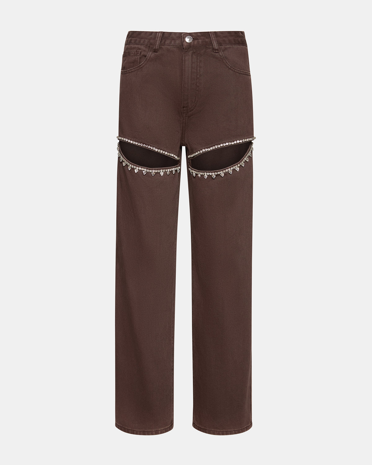 TAYLOR Jean Cocoa Brown Women's Cutout Jeans | Steve Madden Sale