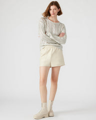 FAUX THE RECORD Short Bone | Women's Faux Leather Short | Steve Madden for Sale
