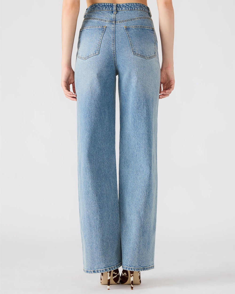 GERALDINE Forever Blue Denim Straight-Leg Women's Jeans | Steve Madden US