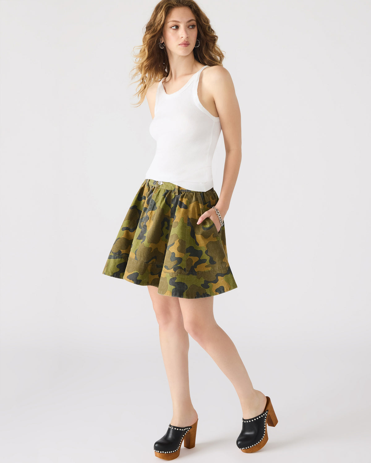 SLOAN Camouflage Mini Denim A-Line Women's Skirt | Steve Madden for Sale