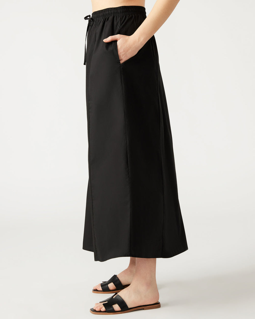 SUNNY Skirt Black | Women's A-Line Maxi Skirt | Steve Madden US