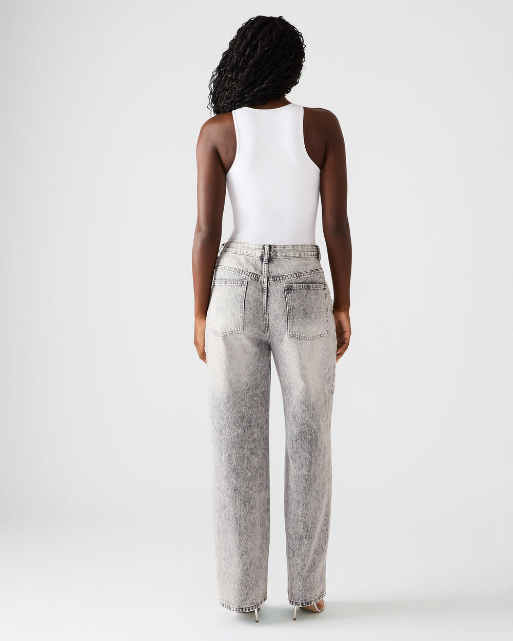 ERAS Fog Rhinestone Embellised Straight-Leg Denim Women's Jeans | Steve Madden Sale