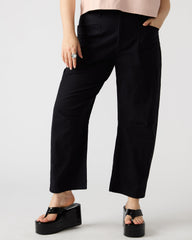 HANIEL Black Women's Barrel Leg Pant | Steve Madden for Sale