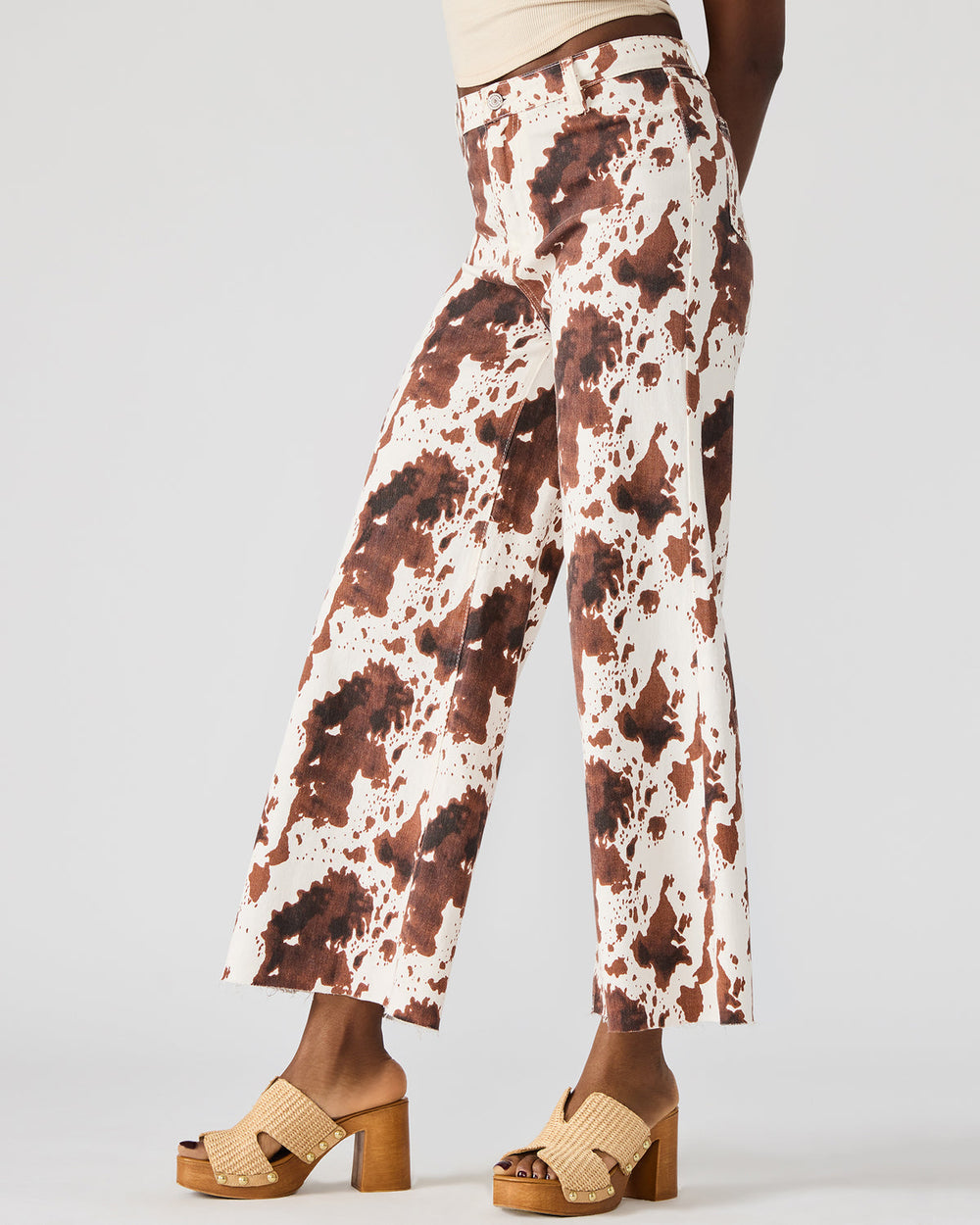 HARLI Brown Cow Print High-Rise Denim Women's Jean | Steve Madden discount