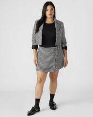LEON Black/White Women's Wrap Mini Skirt | Steve Madden online