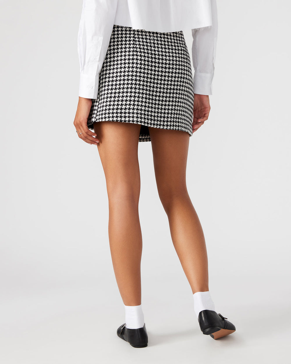 LEON Black/White Women's Wrap Mini Skirt | Steve Madden online