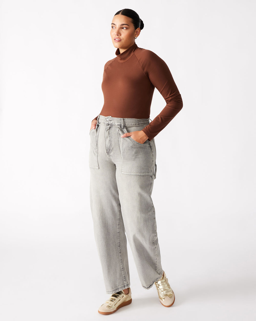 HANSEN Pant Light Grey | Women's Barrel Leg Pants | Steve Madden on Sale
