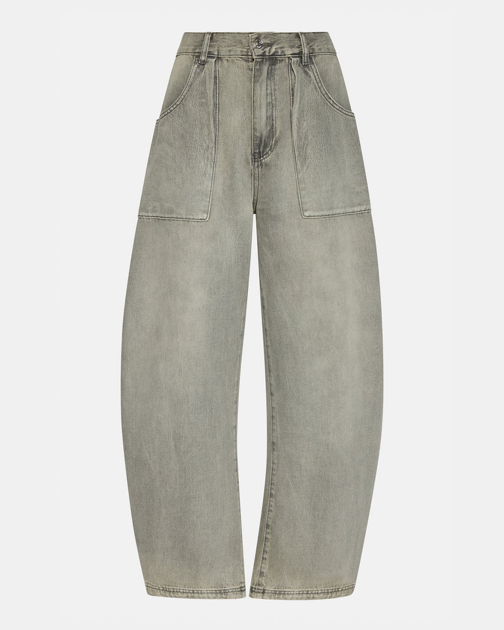HANSEN Pant Light Grey | Women's Barrel Leg Pants | Steve Madden on Sale