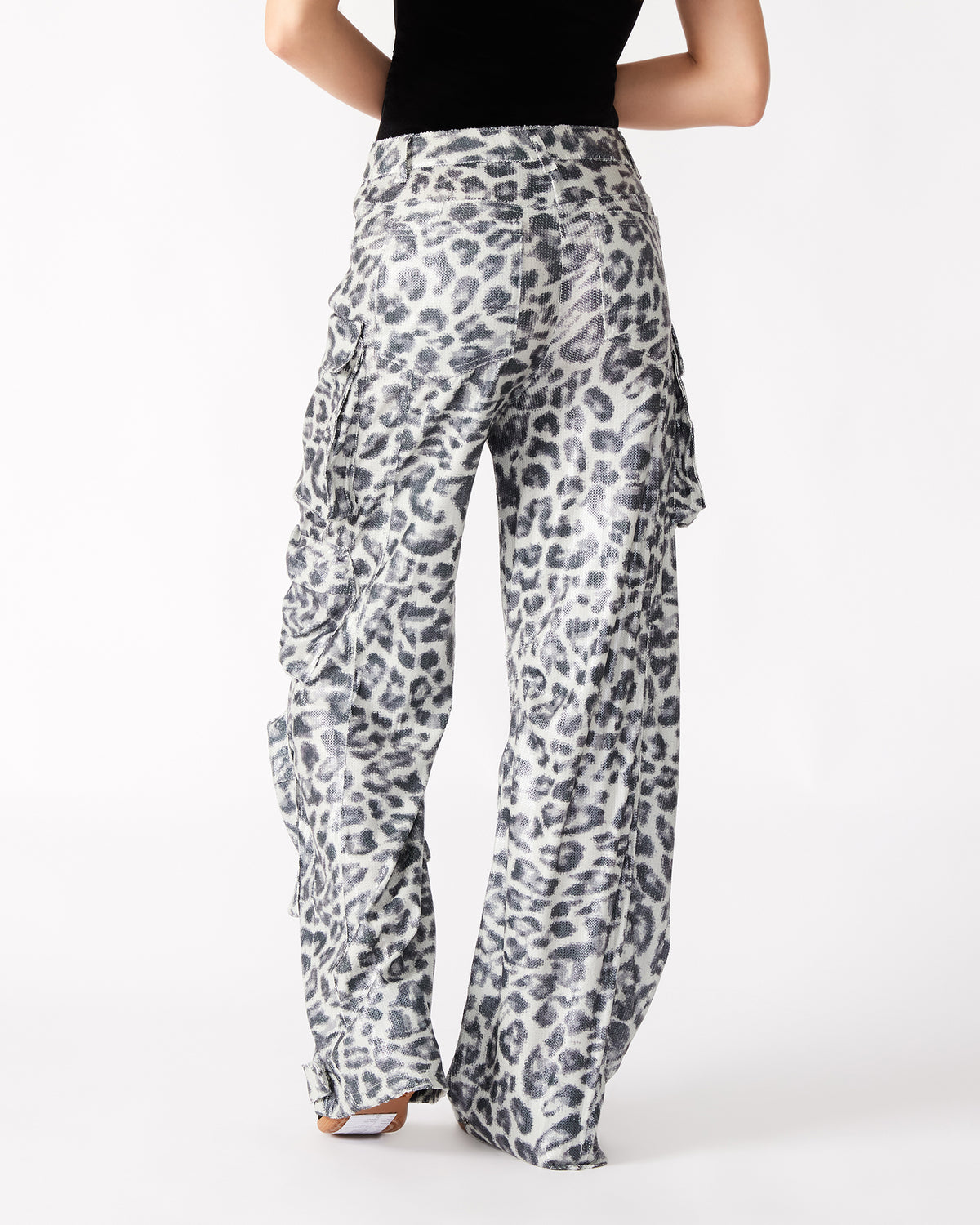 DUO Leopard Sequin Women's Utility Cargo Pants | Steve Madden near me