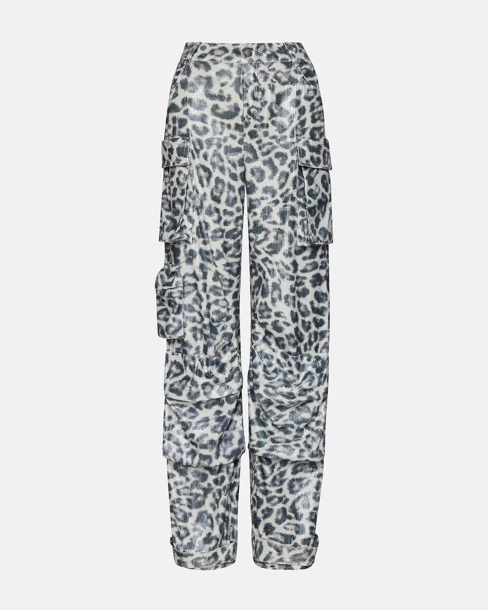 DUO Leopard Sequin Women's Utility Cargo Pants | Steve Madden near me