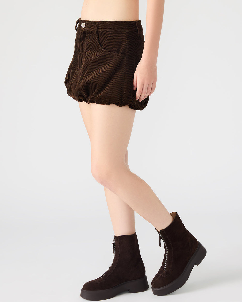 SIMONA Dark Espresso Women's Mini Skirt | Steve Madden Sale
