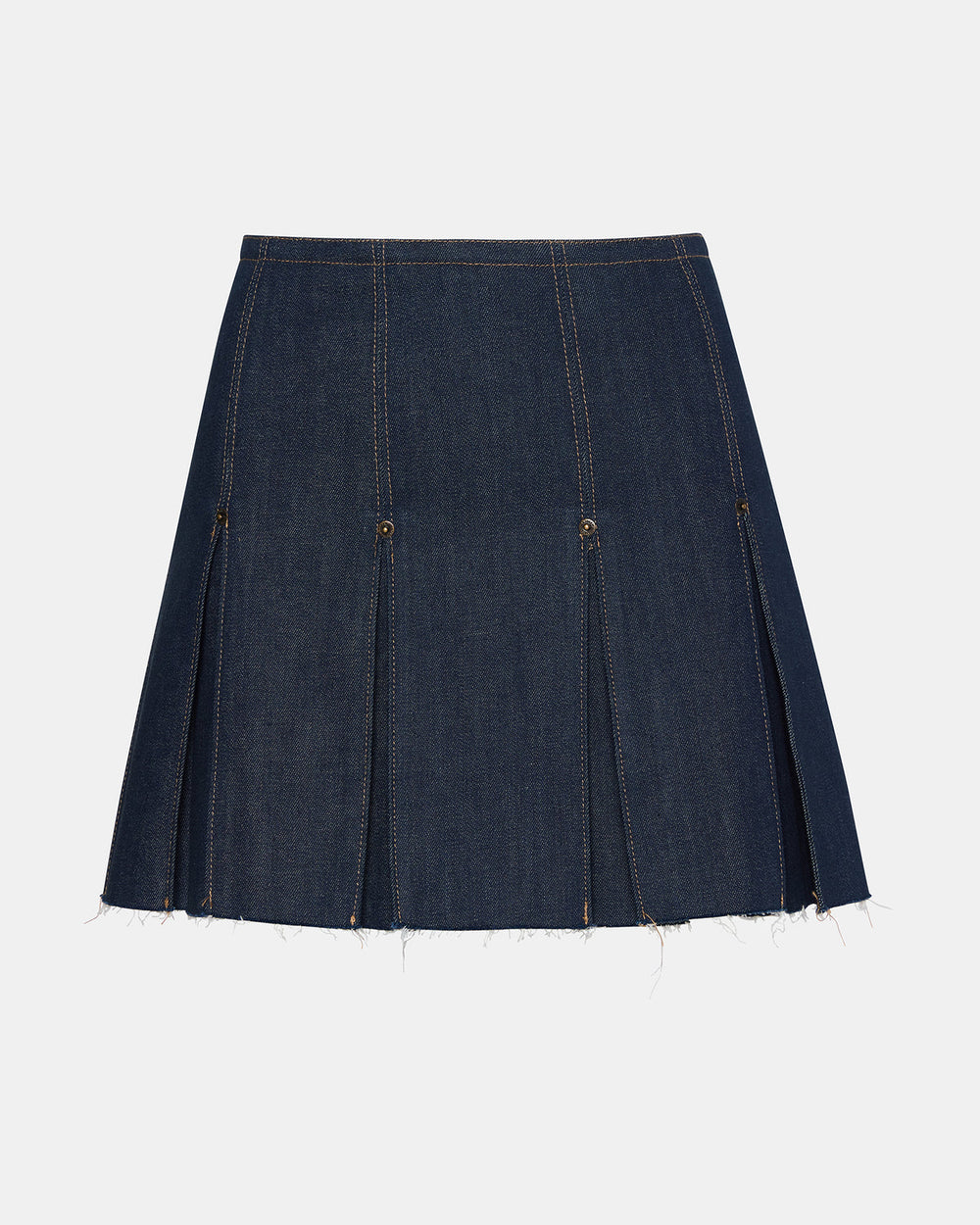 JOAN Deep Indigo Pleated Denim Matching Set Women's Skirt | Steve Madden discount