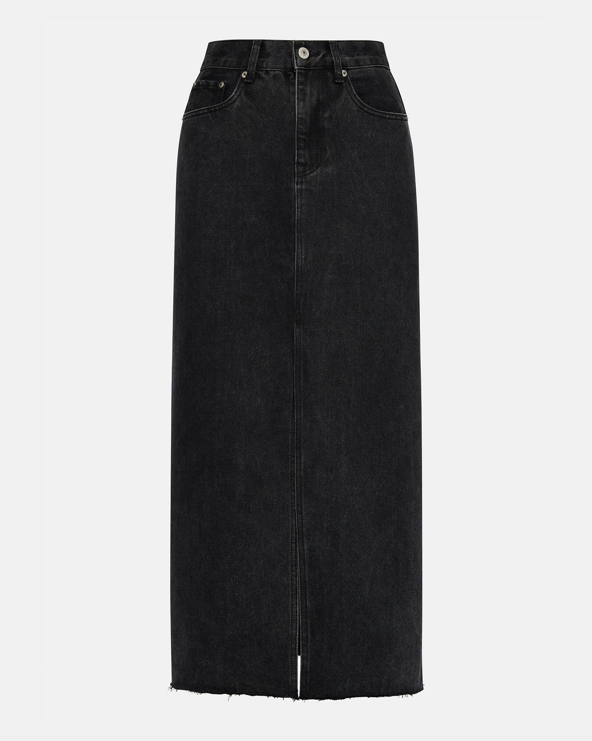 AVANI Denim Skirt Black | Women's Denim Maxi Skirt | Steve Madden for Sale