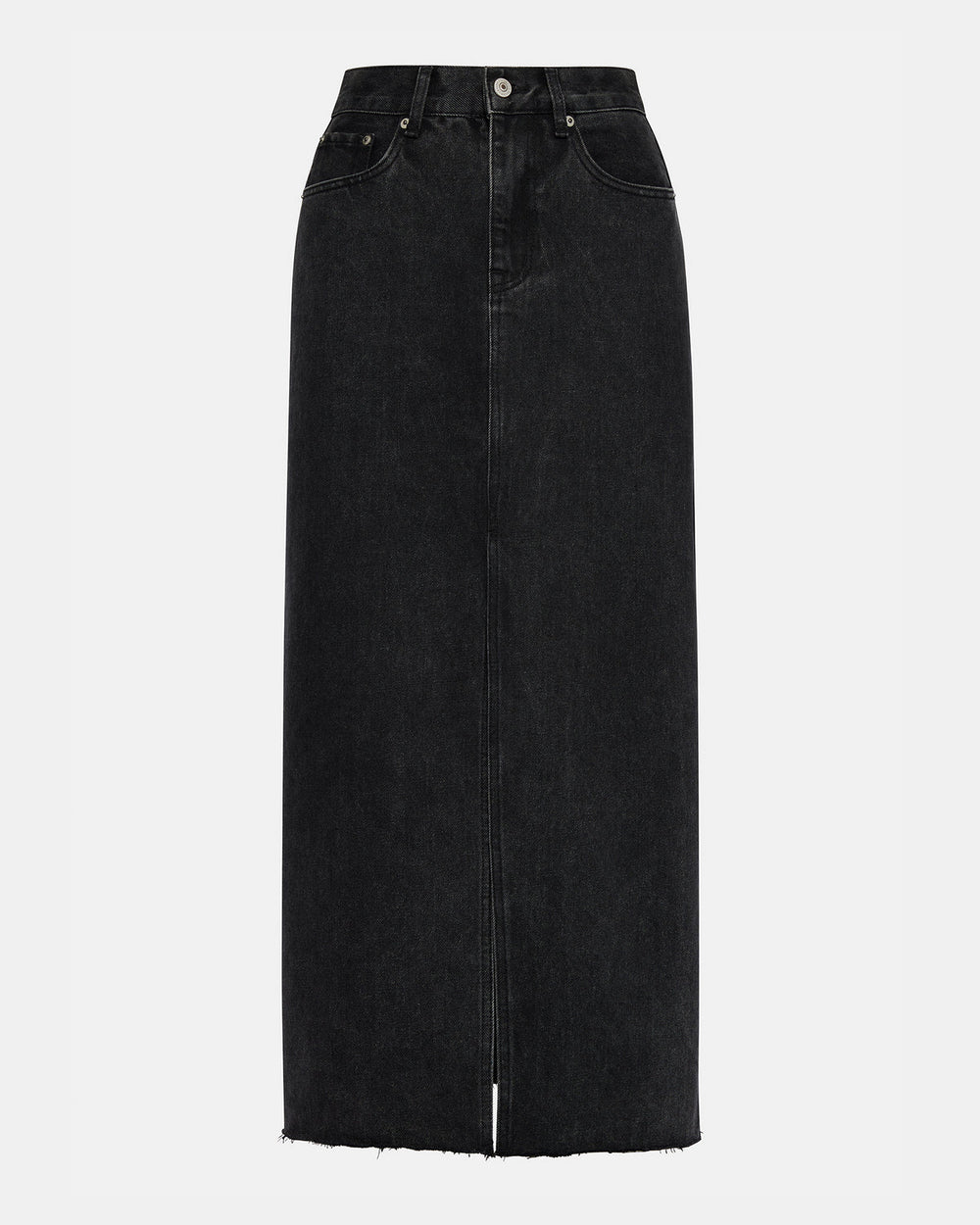 AVANI Denim Skirt Black | Women's Denim Maxi Skirt | Steve Madden for Sale