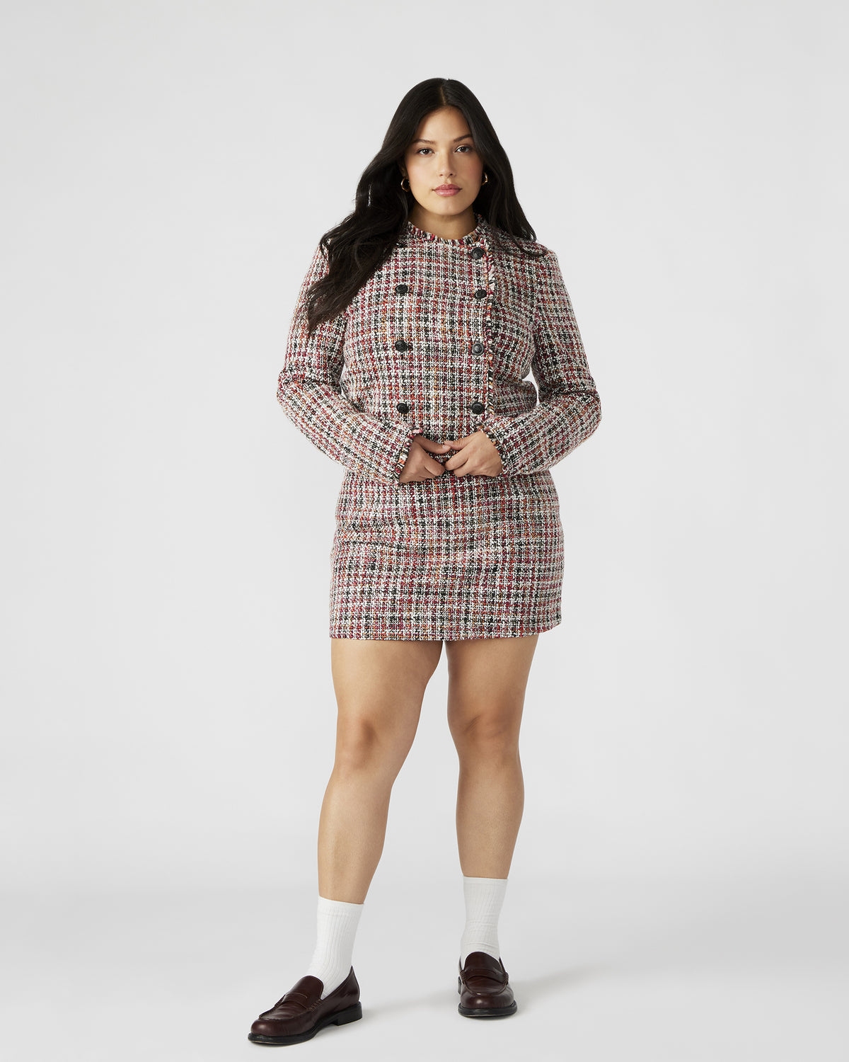 MATTEA Skirt Red Multi | Women's Speckled Mini Skirt | Steve Madden near me
