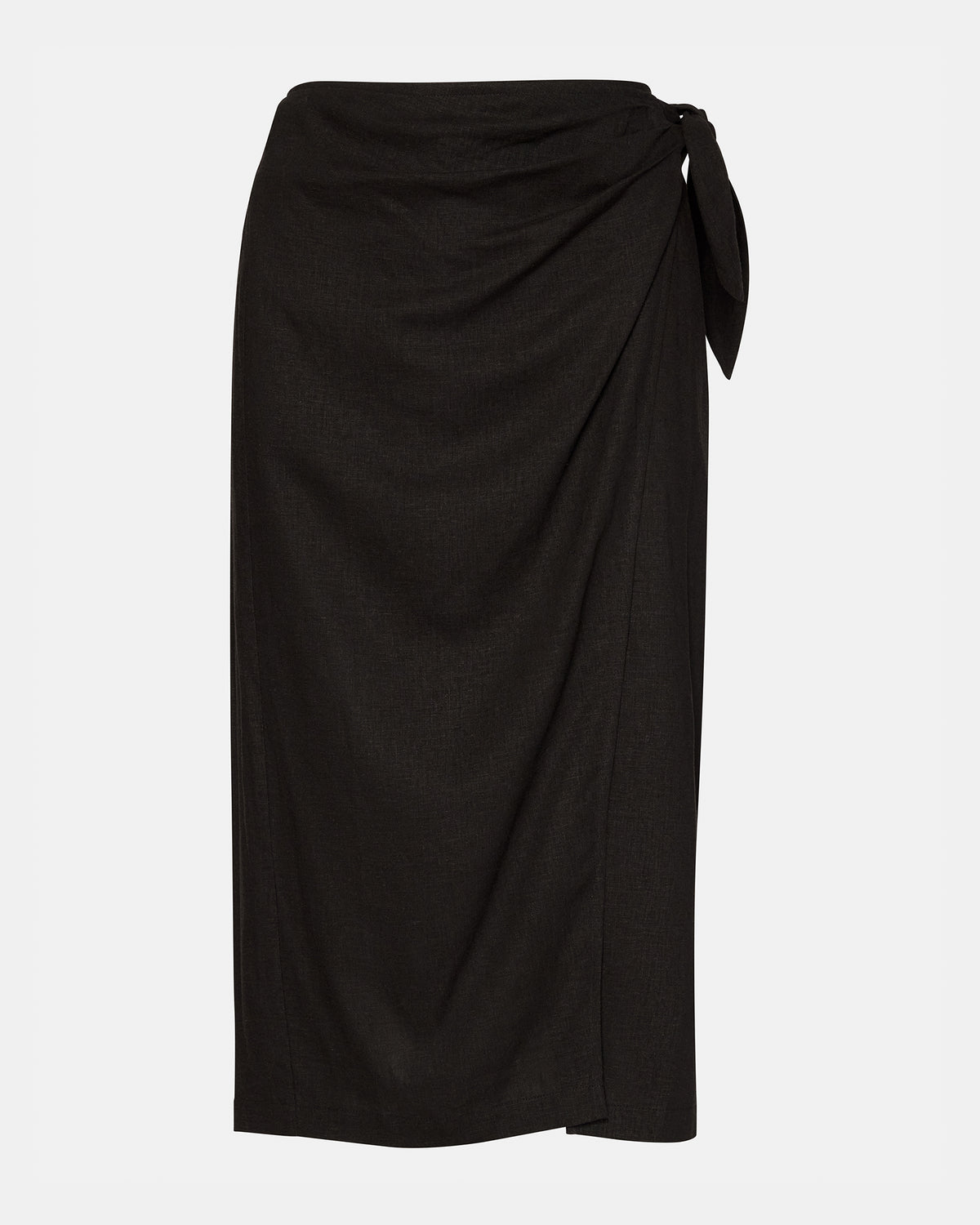 ISADORA Skirt Black | Women's Midi Wrap Skirt | Steve Madden discount