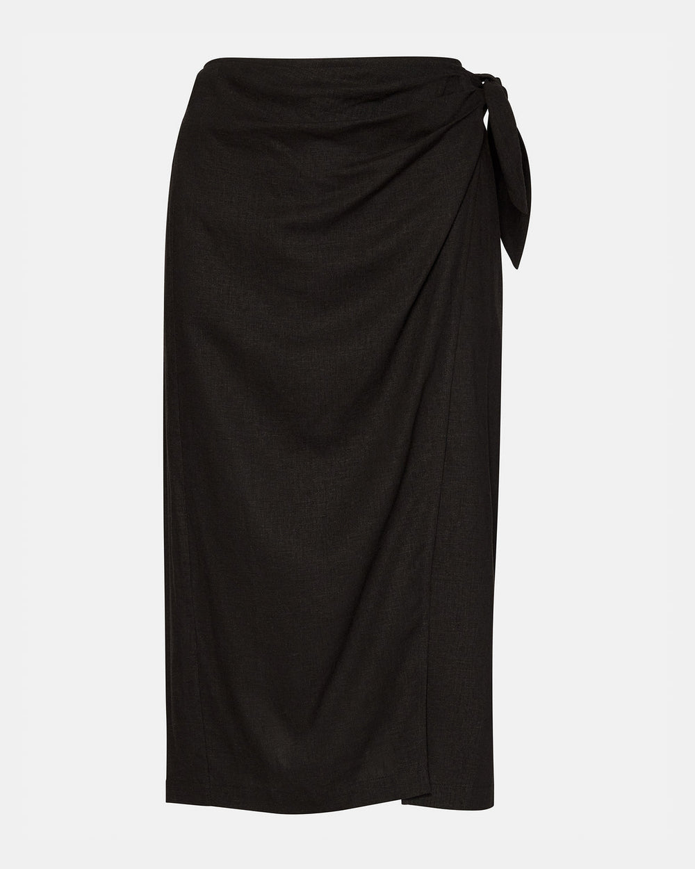 ISADORA Skirt Black | Women's Midi Wrap Skirt | Steve Madden discount