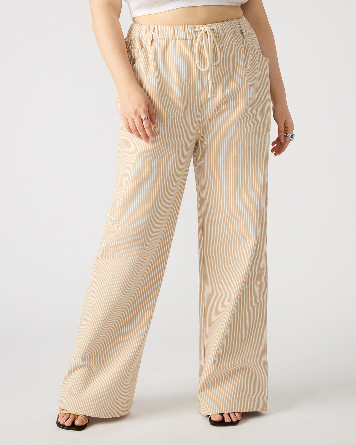 MINORCA Khaki Women's Wide-Leg Tie-Front Pant | Steve Madden US