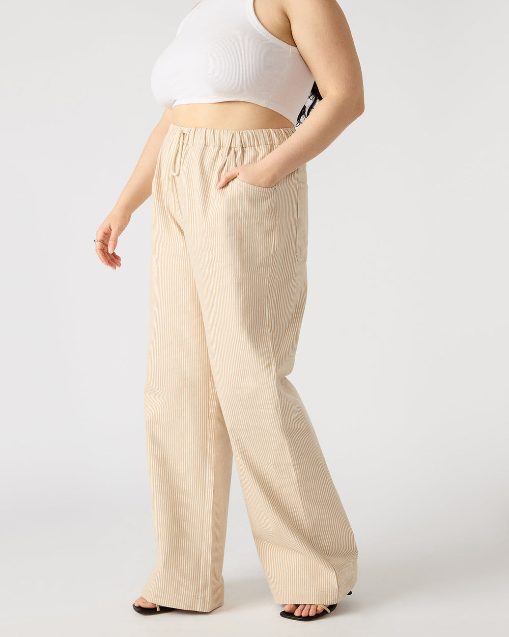 MINORCA Khaki Women's Wide-Leg Tie-Front Pant | Steve Madden US